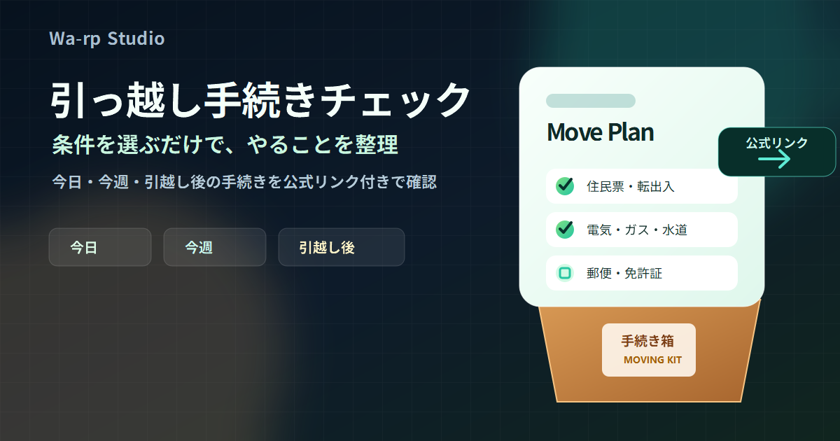 引っ越し手続きチェック